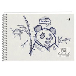Скетчбук 7БЦ PANDA BOOK 165х248 мм 80 листов А5+ евроспираль матовая ламинация