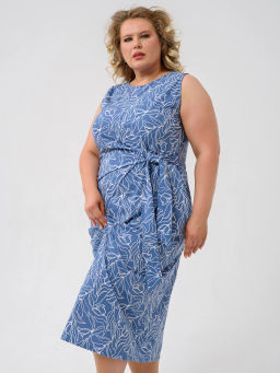 100% ХЛОПОК Платье Белые тюльпаны - Оптима фото 6