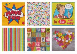 Love2art салфетки бумажные АССОРТИ 3х слойные SDD 33 x 33 12 шт. Набор №1216-09 Праздник детства  фото 5