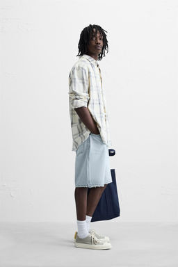 STRAIGHT-LEG DENIM BERMUDA SHORTS - Zara фото 44