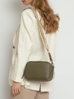 Женская кожаная сумка Richet 3154LNT 630 Зеленый