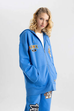 Толстовка на молнии с капюшоном Cool Airwalk Oversize - Defacto фото 7