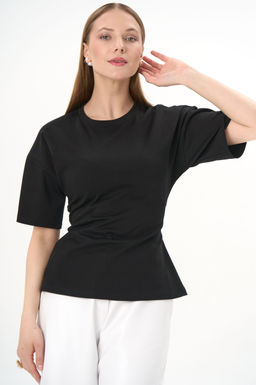 Футболка с завязками Николь (чёрный) - Эльза фото 3