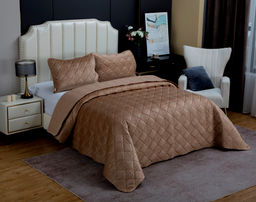 Стеганное покрывало Dori (кремовый капучино) 240х260см (1), 50х70см (2) - Kazanov.a. фото 2