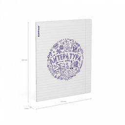 Цена за 5 шт. Тетрадь общая ученическая с пластиковой обложкой на скобе ErichKrause Chaos, Литература, 48 листов, линейка  фото 4