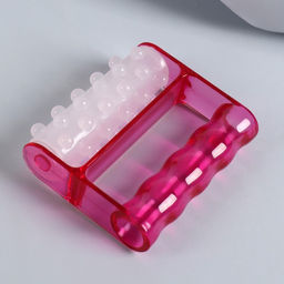 Массажёр антицеллюлитный, 9 × 8 × 3 см, цвет белый/розовый