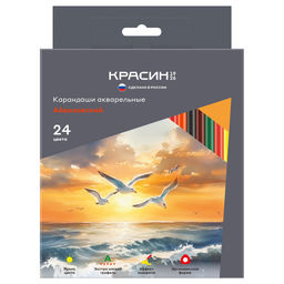 Карандаши Красин акварельные "Айвазовский" 24цв., трехгранные (KP-241000)