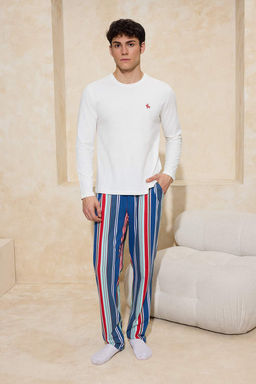 Ekru Regular Kesim Cizgili Orme Pijama Tak?m? TMNAW26PT00062 - Trendyolmilla фото 6