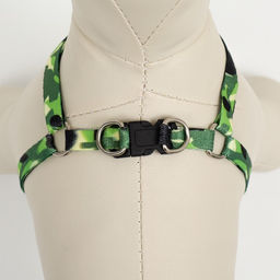 Комплект Камуфляж, капрон, поводок 120 х 1 см, ОШ 16,5-27 см, ОГ 21-35 см, зелёный - Пижон фото 7