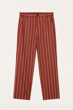 LIMITED EDITION STRIPED RELAXED FIT TROUSERS - Zara фото 5