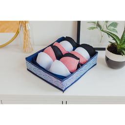 Органайзер для хранения белья Доляна Волна, 7 отделений, 34308 см, синий  фото 6