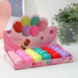 Цена за 24 шт. Бальзам для губ Роза, 12 г