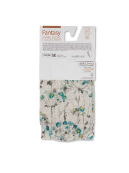 Цена за 2 пары. Носки Классические CONTE Носки с принтом FANTASY из смесовой пряжи с хлопком и льном бежевый - Conte elegant фото 13