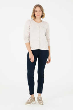 Женские темно-синие брюки из плотной ткани - U.s. polo assn фото 3