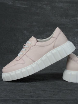 05-PDA96-2 LT. PINK Кроссовки женские (натуральная кожа)