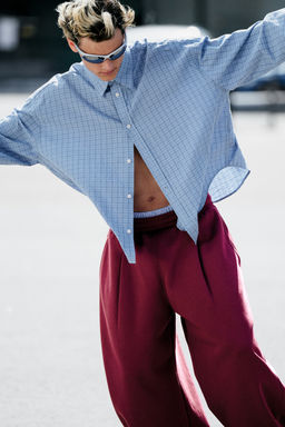Pantal?n de ch?ndal holgado con pliegues - H&m фото 6
