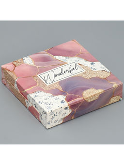 Цена за 5 шт. Кондитерская упаковка, коробка «Wonderful», 14×14×3.5 см