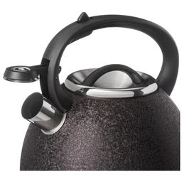 ЧАЙНИК AGNESS СО СВИСТКОМ 2,5 Л, BLACK, ИНДУКЦИОН. ДНО  фото 3