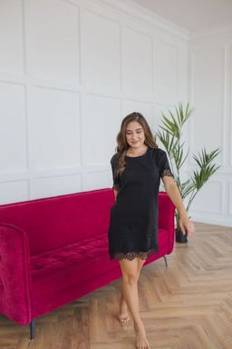 Домашнее платье f0235 - Радужный хлопок фото 3