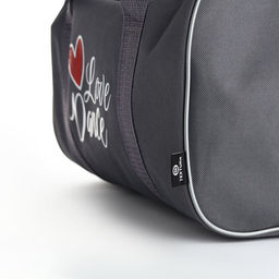 Сумка спортивная TEXTURA, на молнии с подкладкой, длинный ремень, маленький размер, серая