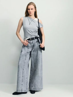 Джинсы ultra wide leg с высокой посадкой / Zarina