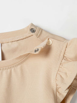 Футболка с баской Крем-брюле - Bungly фото 4