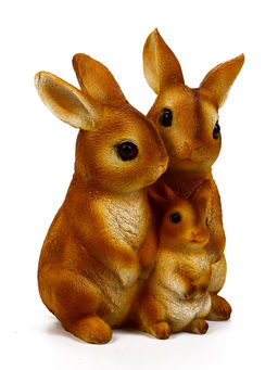 Фигура садовая  26*17*13 см  "Семья зайцев"