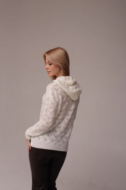 10462 Джемпер с капюшоном белый - Martichelli фото 11