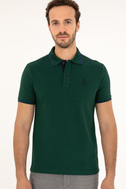 U. S. Polo Assn / Мужская темно-зеленая базовая футболка - U.s. polo assn фото 3