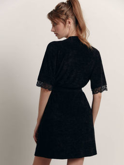 CONTE Халат с кружевом для дома INSOMNIA LHW 1437 black black