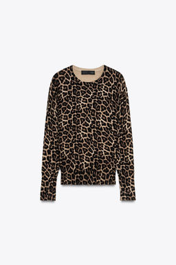 ANIMAL PRINT KNIT SWEATER - Zara фото 7