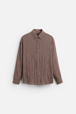TEXTURED CHECK SHIRT - Zara фото 7