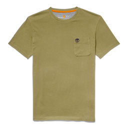 Футболка Timberland T-Shirt Dunstan River Pocket Slim зеленая  фото 5