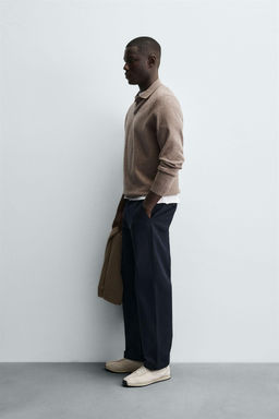 TEXTURED STRAIGHT-LEG TROUSERS - Zara фото 4
