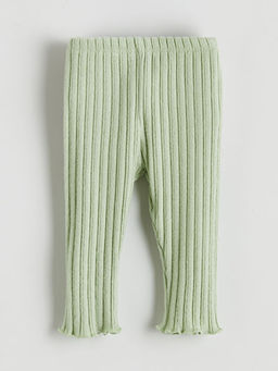 Bebe Yaka Desenli Uzun Kollu K?z Bebek Bluz ve Tayt Tak?m 2li