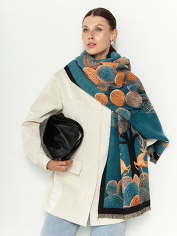 в составе ШЕРСТЬ и КАШЕМИР Большой, мягкий, теплый двусторонний палантин - Tantino фото 3