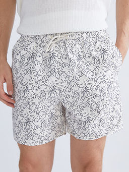 K?sa Boy Desenli Erkek Deniz ?ortu