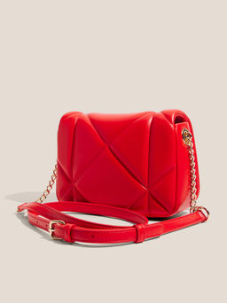 Кросс-боди LOVE MOSCHINO EMBOSSED Q Артикул 4561044, красный  фото 3