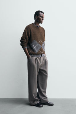 DIAMOND JACQUARD SWEATER - Zara фото 4