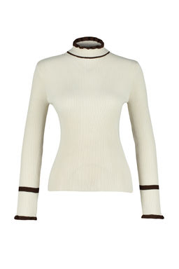 Tas Renk Bloklu Triko Kazak TWOAW22KZ1250 - Trendyolmilla фото 5