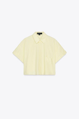 POPLIN CROP SHIRT - Zara фото 5