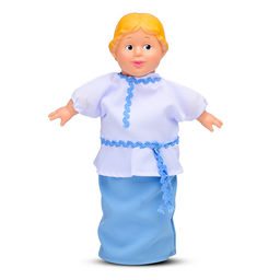 Кукольный театр 4 персонажа с ширмой №4. Фигурки из ПВХ в наборе