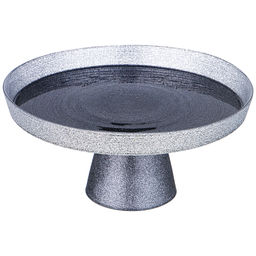 БЛЮДО НА НОЖКЕ MIRACLE BLACK SILVER 21СМ
