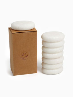 Камни для СПА 6×8 белый мрамор, 8 шт.