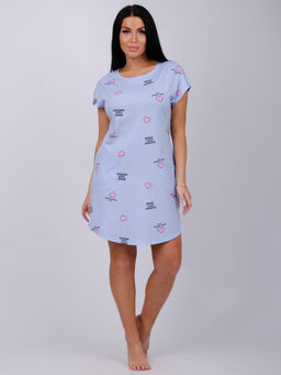 Туника "Душечка" голубая, трикотаж