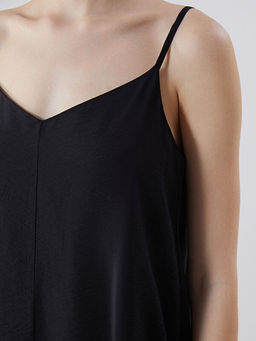 V Yaka D?z Ask?l? Elbise