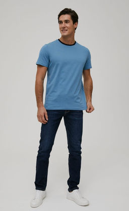 Футболка F011-0600b l.blue - Fine joyce фото 3