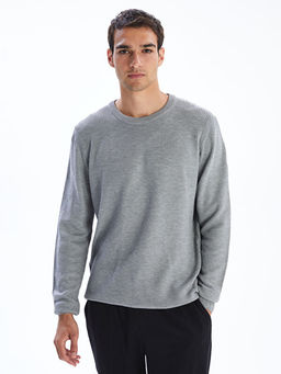 Bisiklet Yaka Kareli Erkek Triko Kazak