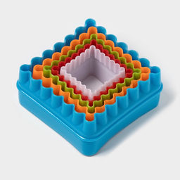 Цена за 2 шт. Формы для печенья Доляна «Квадрат», набор 5 шт., 8×8×3.5 см, пластик, МИКС