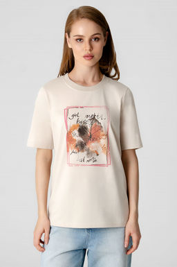 Арт. 31158 Футболка женская 44-52 (5 шт) Цвет:бежевый - Калинка фото 4